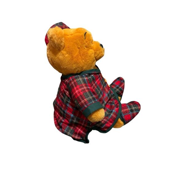 The Disney Store Winnie The Pooh Plaid Pj’s Pajamas Stuffed Plush Doll 14” - Picture 4 of 7